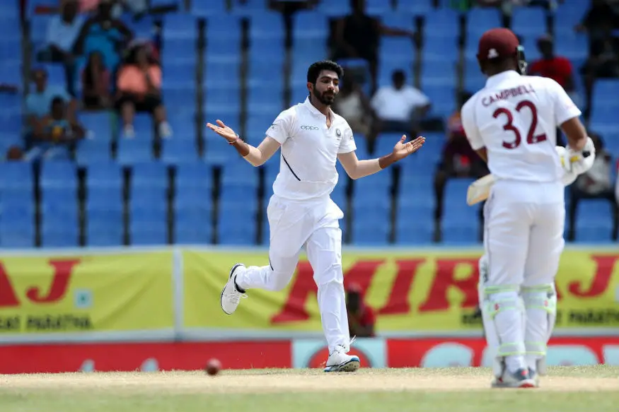 Jasprit Bumrah celebrating a wicket. Image: BCCI.