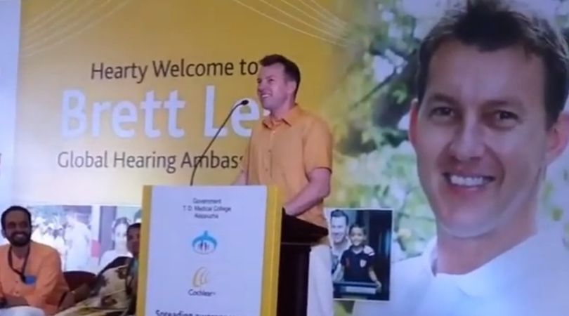 Brett Lee Chants Sachin Sachin in an event at Kerala