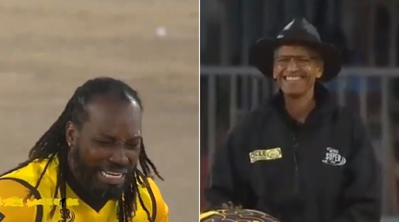 WATCH: Chris Gayle baby cry face after umpire declining his appeal in Mzansi Super League