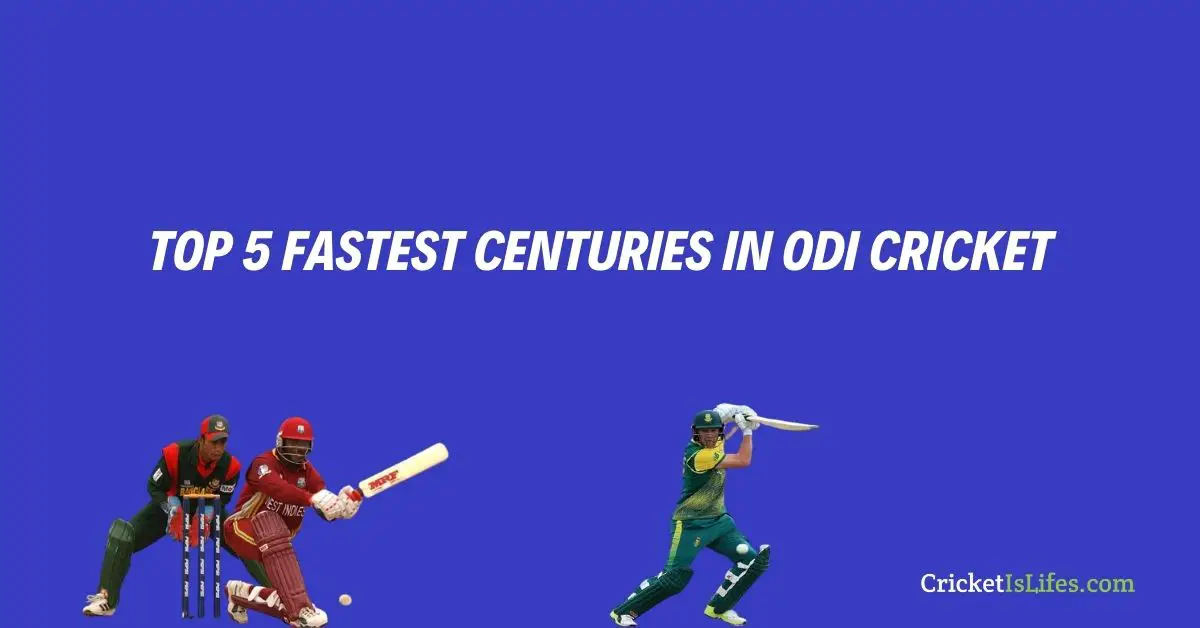Fastest centuries in ODI Cricket